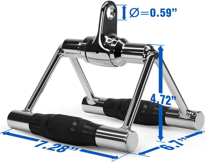 Cable Machine Attachment, Double D Handle & Tricep Rope Cable Attachment, Weight Machine Accessories Load 880 LB for Home Gym
